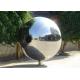 Polished Outdoor Metal Sculpture Stainless Steel Decorative Balls For Yard Decoration