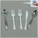 7 Inch White Cutlery Sets,Elegant Carved PS Knife Spoon Fork,China Factory Offered Disposable Spoon And Fork Knife
