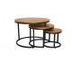 3 Set Of 18mm 70x48mm Round Wood Dinning Table