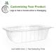 100% PLA Biodegradable Clamshell Containers Compostable Clear Hinged Boxes for Fruits and Vegetables