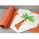 Sticky Orange Flock Heat Transfer Vinyl 50cm*25m 27 Yards For Cutting Small Letter