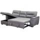 Sectional Pull Out Folding Sofa Bed Multipurpose Breathable Light Gray
