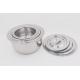 8pcs Wholesale stainless steel cooking pans no-magenic soup bowl with luxury lid for kitchen