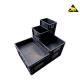 Small Black Esd Safe Bin Conductive Ic Parts Tray Anti Static Memory Tool Box Container Eurostat Esd Box With Cover