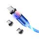 Apple Android Type C Magnetic Led Charger Cable 3 In 1 Strong Magnet Tip