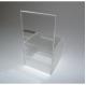 Acrylic Charity Box Donation With Lock And Sign Holder