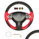 Suede Leather Black Red Steering Wheel Cover For Mitsubishi Lancer X 10 ASX Colt 2007 2008 2009 2010 2011 2012 2013 2014 2015