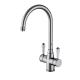 Double Handle Instant Boiling Water Tap T90013 Chrome Finish Brass Material