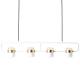 Seed Ling PL4 Modern Hanging Pendant Lights LED Chandelier Lamp Brass + Black Finish