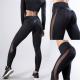 Women Skinny Leggings Black Yoga Sport Pants Pu Leather Patchwork Lady Jogging Pants