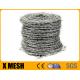 Galvanized Barbed Wire With Four Barb Type Reverse Twist High Tensile For Military Security