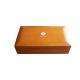 Solid poplar wood orange painting Gold coin box