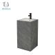 Customized Sintered Stone Full Pedestal Wash Basin Rectangular For Cloakroom
