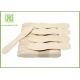 Eco - Friendly Birch Wooden Ice Cream Spoons Customized Logo And Package