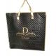 Waterproof 75g black quilted unwoven fabric zipper reusable carrier bags