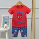 Spider Man Head Children'S Shorts And T Shirt Pajamas / Childrens Cotton Pajamas