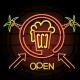 3d Led Letters Neon Wall Lights 60cm Neon Beer Signs For Stores