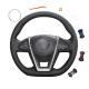 Black Artificial Leather Hand Stitching Steering Wheel Cover for Nissan Lannia Maxima