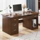 1.2M Home Study Desk Brown Classic Modern Study Table With Locks
