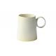 Ivory Reactive 14OZ Custom Ceramic Coffee Mugs Organic Shaped Custom Printed Coffee Cups