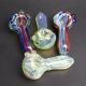 Colorful Pattern Water Pipes Borosilicate Silicone Glass Pipe Bong Spoon 100g