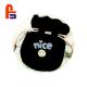 Cute Black Color Recyclable Material Velvet String Fabric Shopping Bag