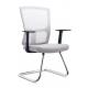 Mesh Back White Non Wheeled Office Chairs , Office Meeting Room Chairs Durable