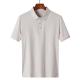 White Lapel Middle Aged OEM T Shirts Business Ice Silk Quick Dry Shirt