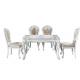 Retro White Marble Dining Table Rectangular Modern Minimalist Design Luxury Table