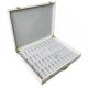 250*180*73mm Luxury Cosmetic Packaging Boxes White PU Makeup Storage Box With Lock