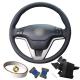 Hand Sewing Black PU Leather Steering Wheel Cover for Honda CR-V CRV 2007 2008 2009 2010 2011