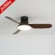43 Inches Black Flush Mounted Ceiling Fan With Lamp Children Room