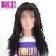 Natural Black Brazilian Human Wigs Deep Curly Lace Front Wig With Baby Hair