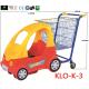 Cute Chrome Little Kids Shopping Carts With Plastic Children Car / Kiddie Shopping Carts
