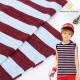 Hygroscopicity Striped Cotton Fabric Skin Friendly Texture For Casual Wear