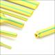 Yellow/Green Striped Thin Wall Cross-linked Polyolefin Heat Shrink Tubing
