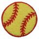 Chenille Softball Patch - Sports Ball, Letterman Jacket Badge 2-3/8 (Iron on)