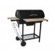 Smokeless Charcoal Grill with Flip Rotisserie and Table Commercial Outdoor Barrel BBQ
