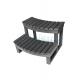 Synthetic 2 Tier Hot Tub Spa Steps Weatherproof Grey Color 600×550×370 Mm