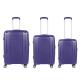 Blue Polypropylene Aluminum trolley 3 Pcs Luggage Sets
