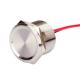 22mm 2 Wire Metal Piezo Touch Switch Momentary Flat Round Head No Led