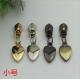 High grade small style bag metal accessories light gold heart shape zipper puller with slider 5#
