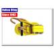 Self Tightening Cargo Ratchet Straps Enclosed Trailer Tie Downs With Yellow Webbing