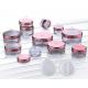 Empty Cosmetic Compact Containers Round Plastic Transparent Loose Powder Case 20g