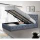 Plush Velvet Upholstered Ottoman Bed Frame King Size Storage Bed For Bedroom