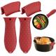 Silicone Hot Handle Holder Heat Resistant Cast Iron Skillets Handles Grip Covers For Pan Pot