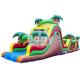 Jungle Inflatable Obstacles Courses / Obstacle Course Jumpers With Slide
