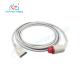 Invasive Blood Pressure IBP Adapter Cable 1m Length Round 10 Pins Connector