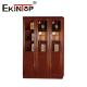 Chinese Office Floor File Cabinet Walnut Color Book Storage Cabinet