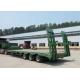 Low-bed Semi Trailer Truck 3 Axles 60Tons 15m for Loading construction machine